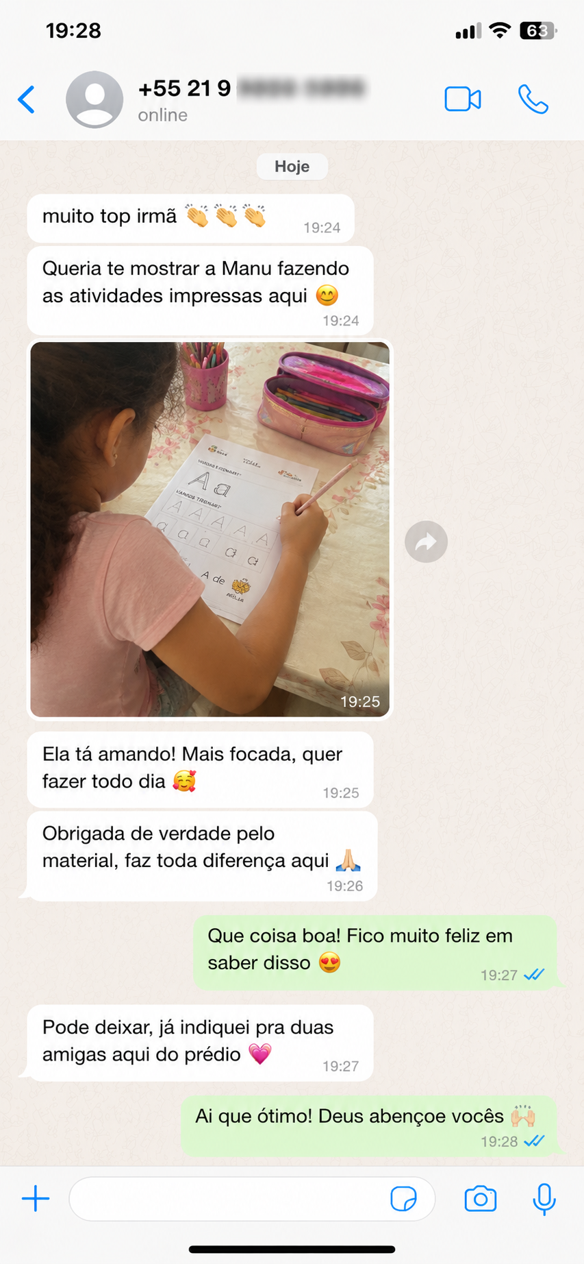Print de feedback de cliente 1