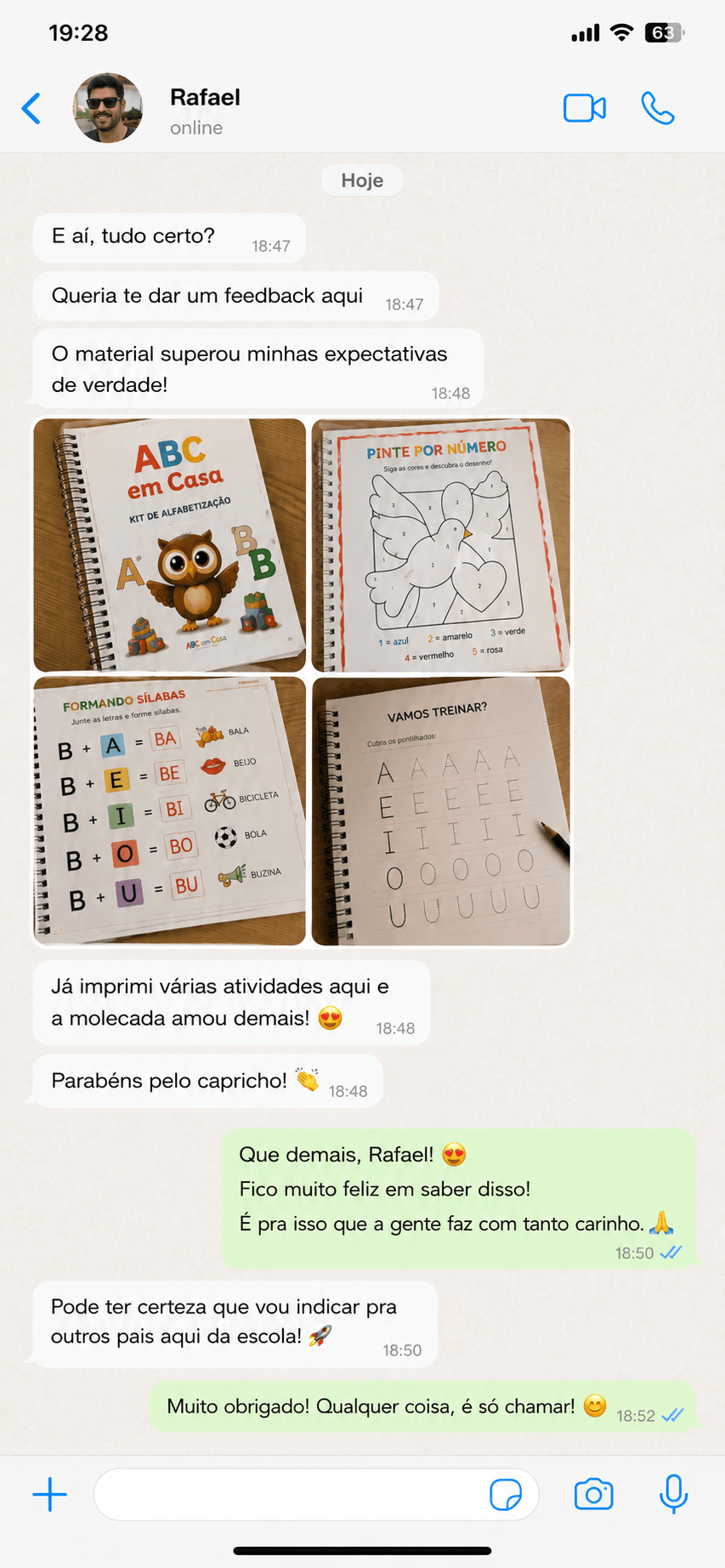 Print de feedback de cliente 6
