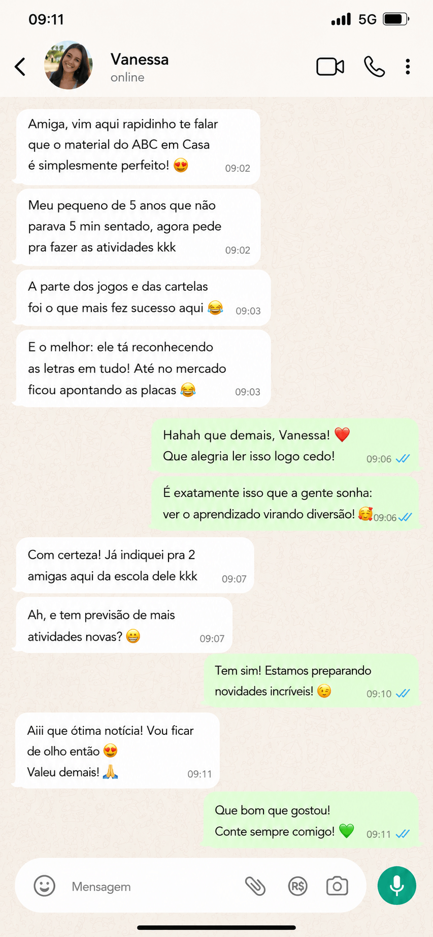 Print de feedback de cliente 5